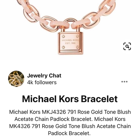 Michael Kors Rose Gold & Blush chain bracelet BNWT - Picture 7 of 8